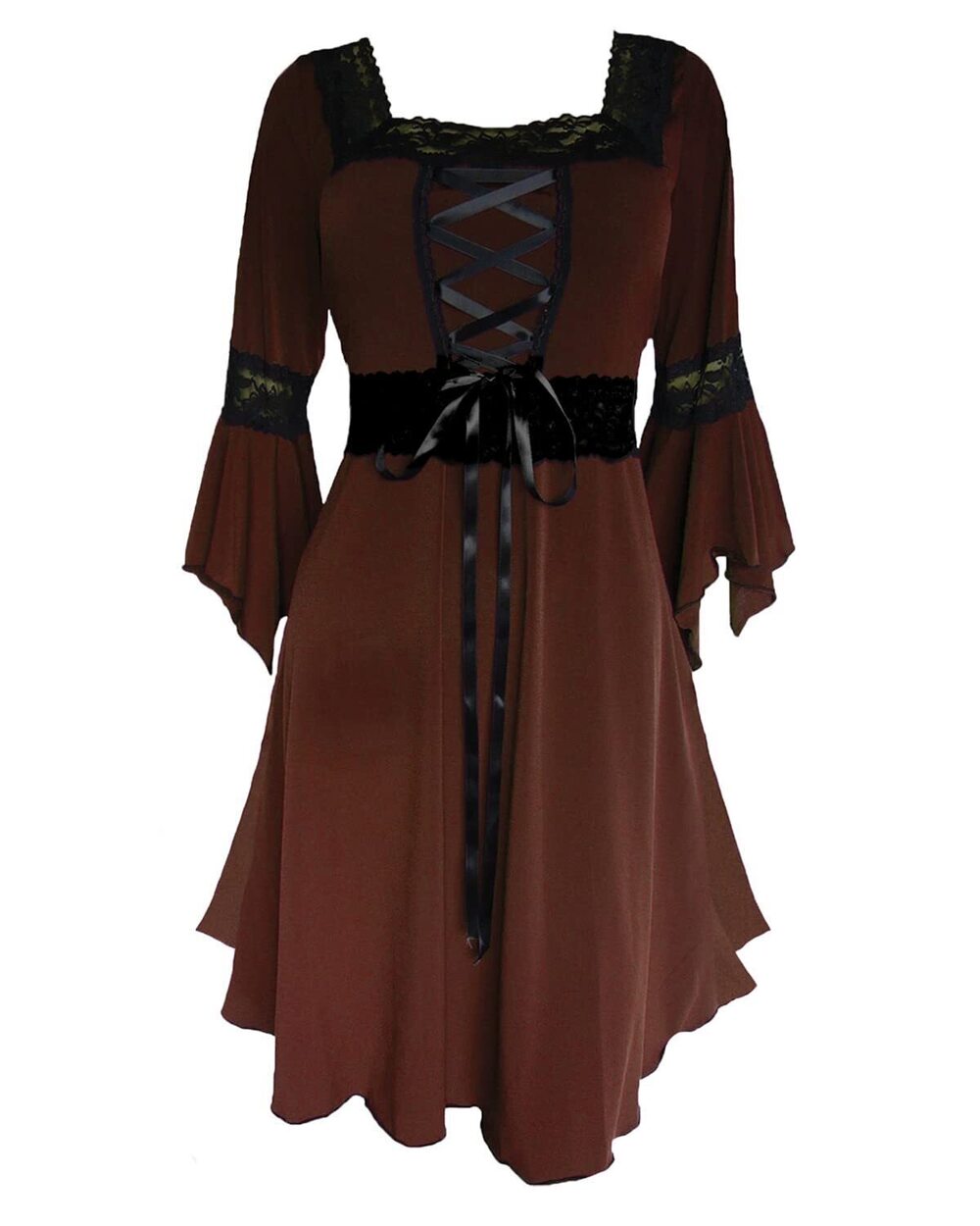 3205 Renaissance Corset Dress: Gothic Victorian Witchy Plus Size Sexy Lace